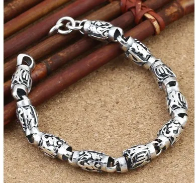 Aliexpress 925 Silver Bracelet Men Friendship Bracelets 925 Silver Bracelet Men Friendship Bracelets Bead 8mm 19cm
