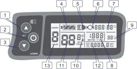 LCD880-display