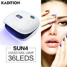 KADITION Модные СВЕТОДИОДНЫЙ УФ-лампы SUN4 48 Вт ногтей сушилка для лечения всех Гель-лак для ногтей Книги по искусству инструменты 36 светодиодный s сохнет быстро Авто УФ светодиодный светильник