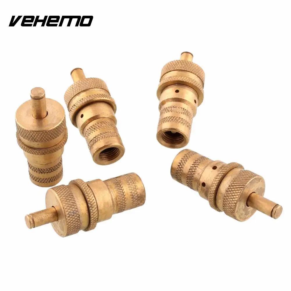 

Vehemo 5*4WD Universal Brass Off-Road Automatic Tyre Tire Deflators Set Kit 6-30 PSI