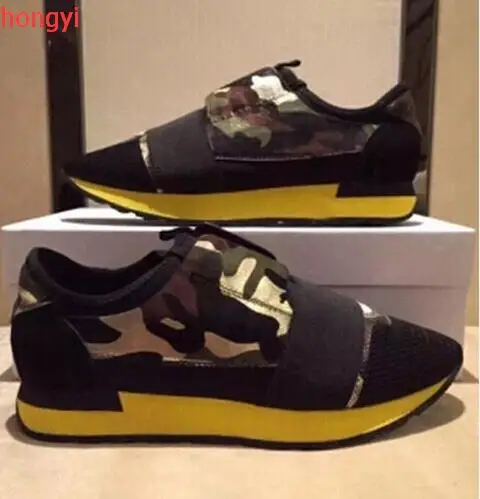 

Hongyi 2017 Men Race Trainer Runner Shoes Breathable Mesh Patched Mixed Colors Lace-up Loafers Casual Shoes Size 38 to 46