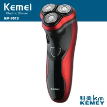 Kemei аккумуляторная электрическая моющаяся бритва триммер для лица мужчины станок для бритья грумер Борода 3D электрическая бритва 35D