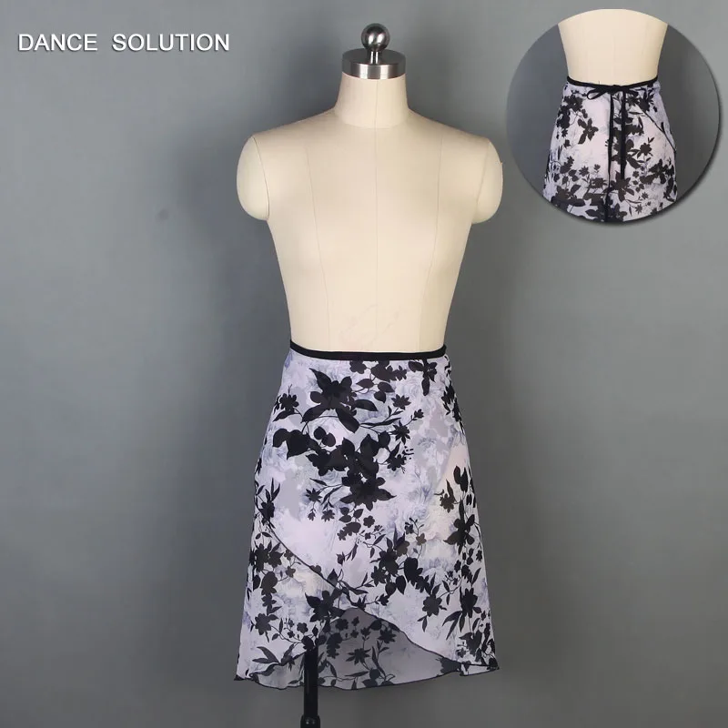 

Free Shipping Flower Printing Chiffon Wrat Skirt for Adult Girls Ballet Dancing Skirts Women Ballet Dance Wrap Skirt 01D0131