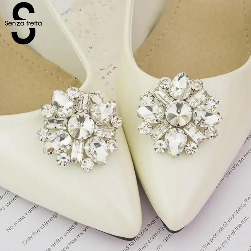 1pcs DIY Wending Shoes Clips Decorations High Quality Rhinestone