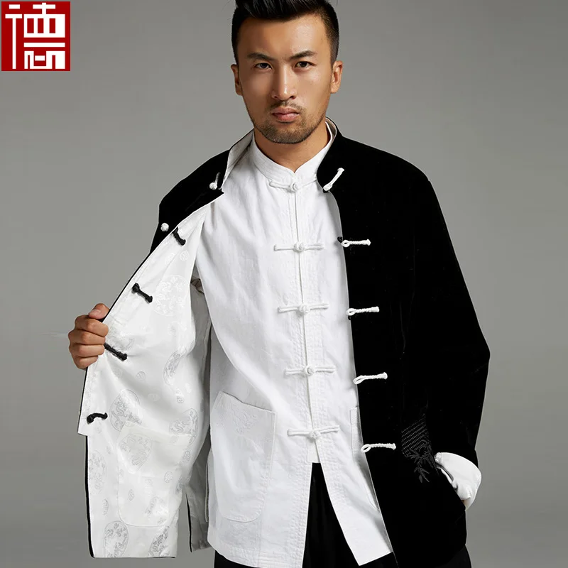 Nueva chaqueta reversible de terciopelo chino de alta calidad para