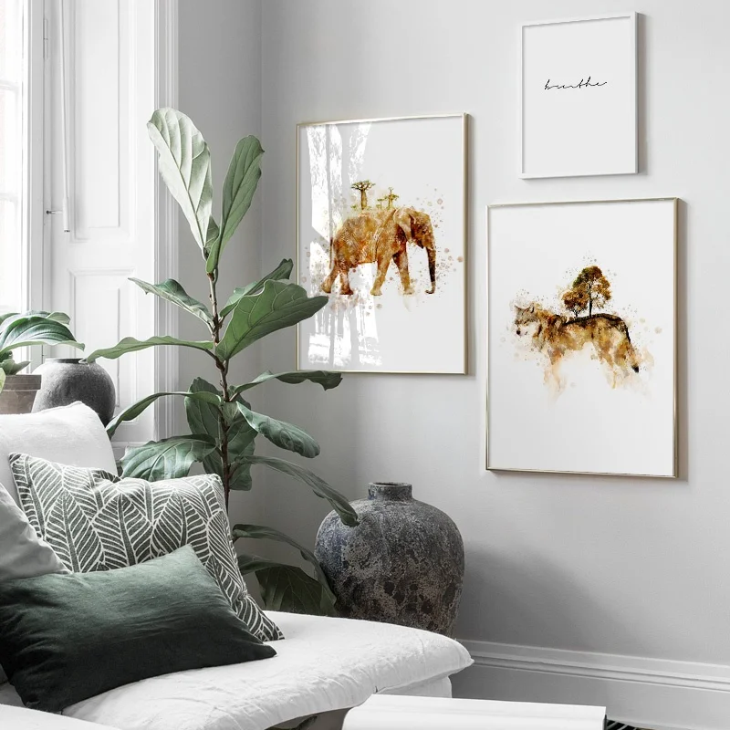 Elephant Wolf Turtle Line Wall Art Canvas Painting Nordic Posters And Prints Wall Pictures For Living Room Home Decor Elephant Wolf Turtle Line Wall Art Canvas Painting Nordic Posters And Prints Wall Pictures For Living Room Home Decor