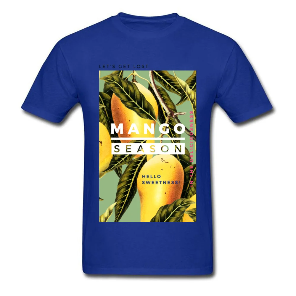 Casual T Shirt Plain Crew Neck Mango Season Apparel Cotton Fabric Youth Tops Shirt Design Short Sleeve Sweatshirts Mango Season Apparel blue