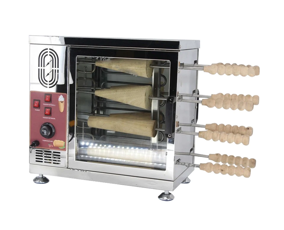 8 Roller Heavy Duty 110v 220v Electric Ice Cream Cone Chimney Cakes and