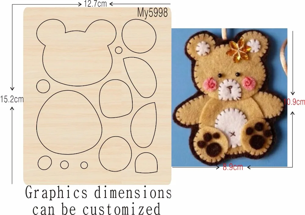 

Bear -1 new wooden mould cutting dies for scrapbooking Thickness-15.8mm