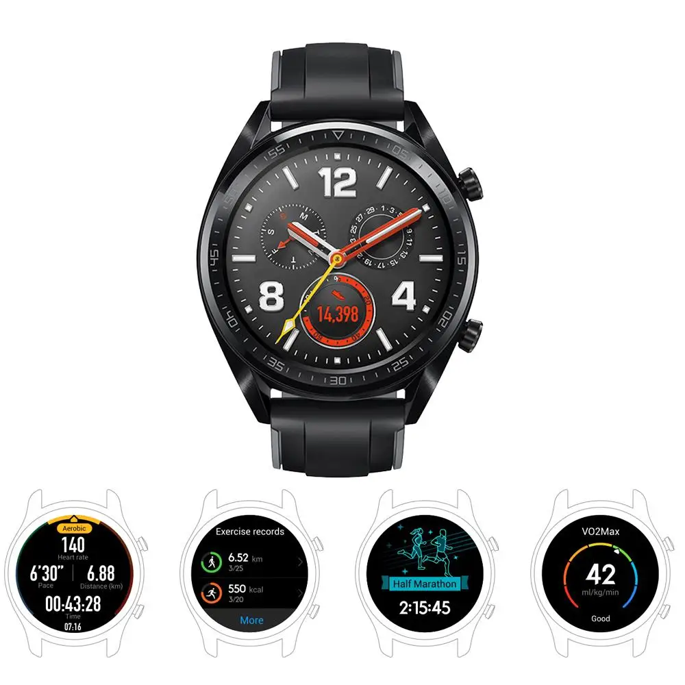  Huawei Uhr GT Smart uhr wasser beweis Anruf Unterstützung GPS Herz Rate Tracker Für Android iOS