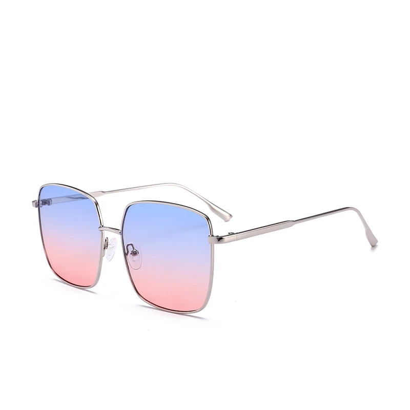 Новые брендовые дизайнерские металлические мужские солнцезащитные очки больших размеров, модные роскошные квадратные солнцезащитные очки для женщин с зеркальными линзами Oculos De Sol