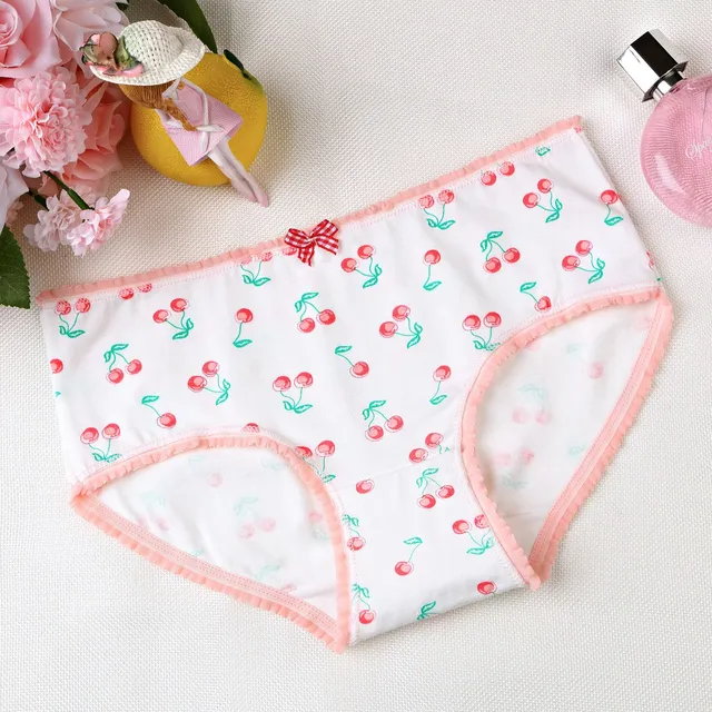 Underwear Women Cotton Panties Cute Briefs Female Panties Cherries