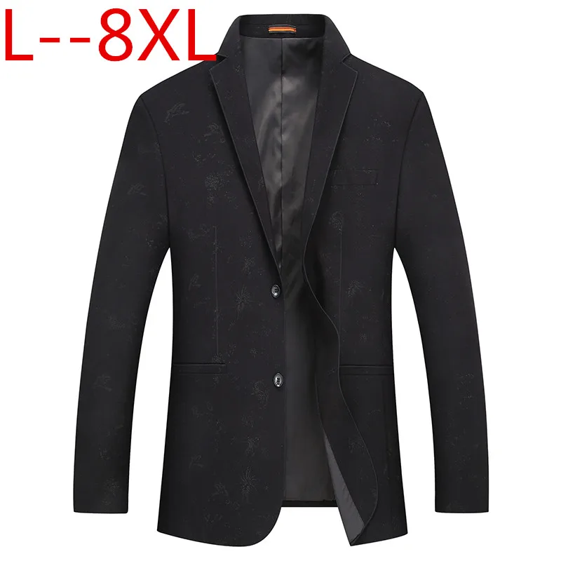 8XL тонкий bleiser masculino весенний повседневный костюм с цветочным рисунком мужской