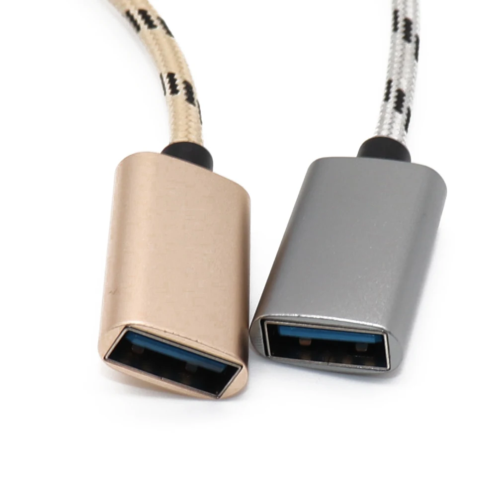 2 в 1 USB 3,0 OTG кабель с нейлоновой оплеткой Micro Usb type C адаптер для синхронизации данных и зарядки для samsung для huawei для MacBook type-C OTG