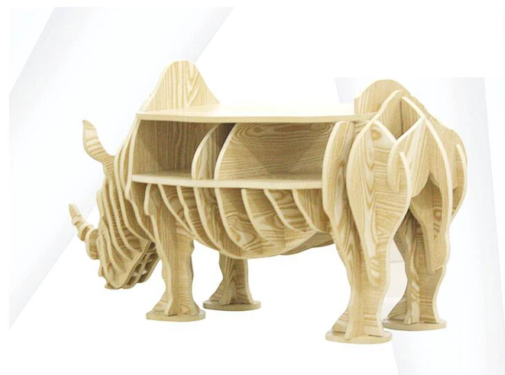 Assemble Wooden Rhinoceros Table Bookshelf Cabinet House Furniture table basse coffee table muebles Rhino statue tables Assemble Wooden Rhinoceros Table Bookshelf Cabinet House Furniture table basse coffee table muebles Rhino statue tables