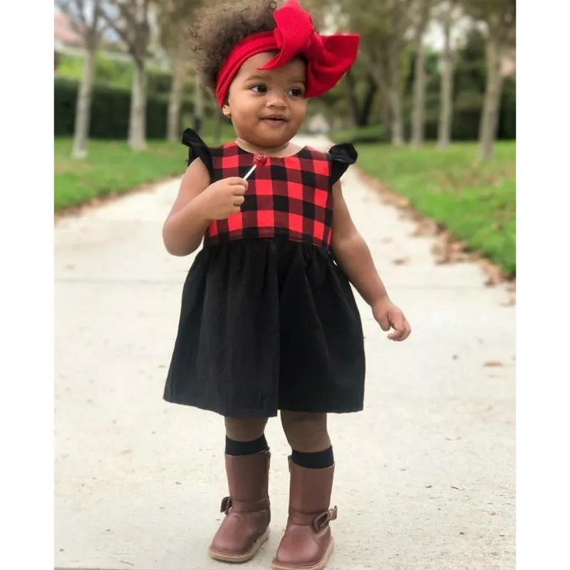 

Plaid Girls Dresses Long Sleeve 2018 New Girls Clothes Cotton Children Dresses Toddler Clothing Baby Girl Clothing Kids Dresses