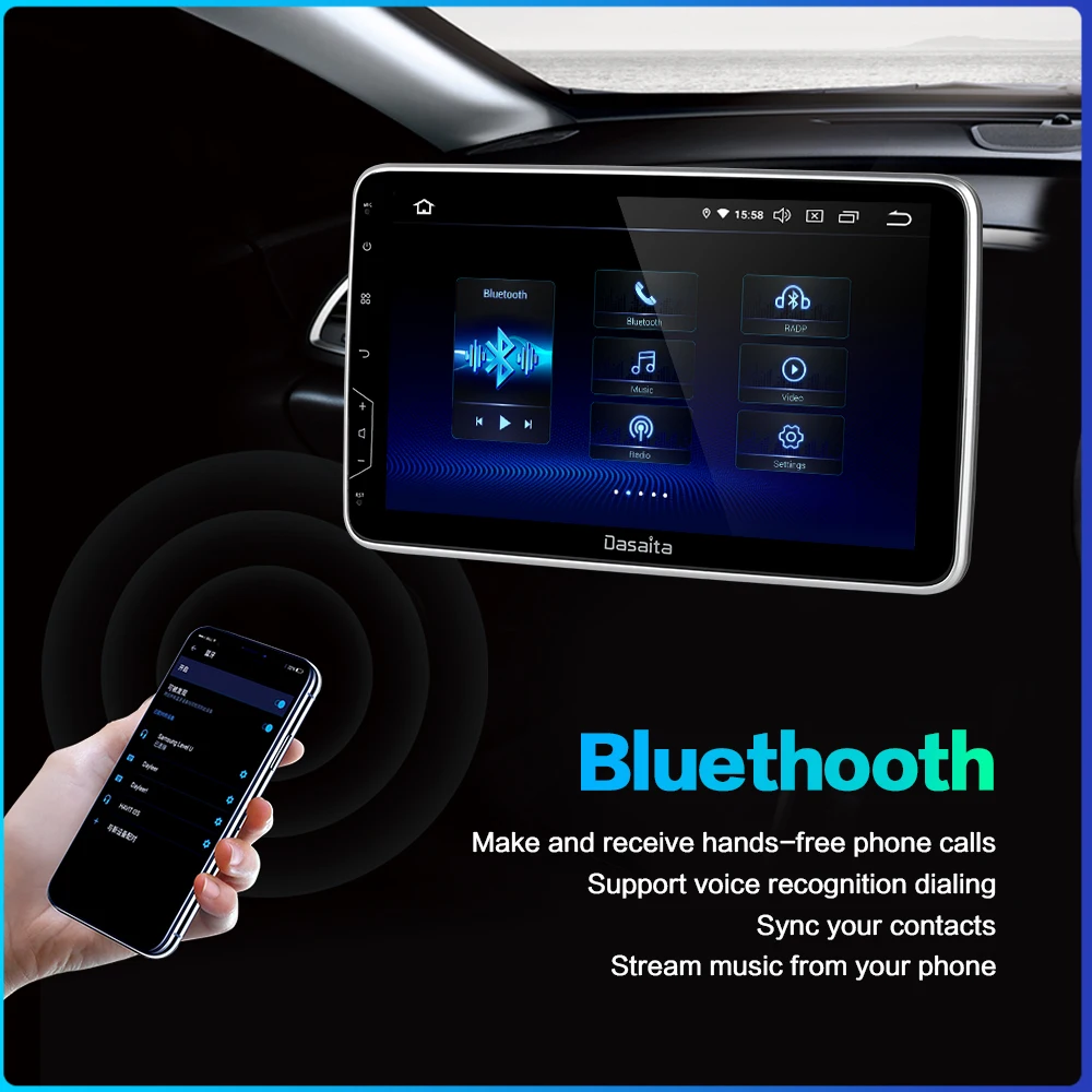 Excellent Dasaita Car Radio 1 Din Android 9.0 TDA7850 10.2" IPS Universal Car Auto Stereo Bluetooth GPS Navigation HDMI Output 64G ROM 4 Excellent Dasaita Car Radio 1 Din Android 9.0 TDA7850 10.2" IPS Universal Car Auto Stereo Bluetooth GPS Navigation HDMI Output 64G ROM 4