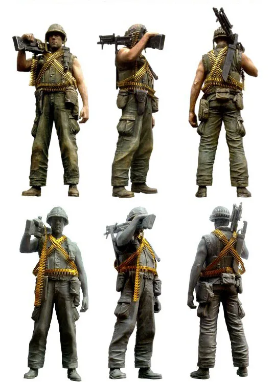 Free Shipping 1/35 Scale Unpainted Resin Figure Vietnam
