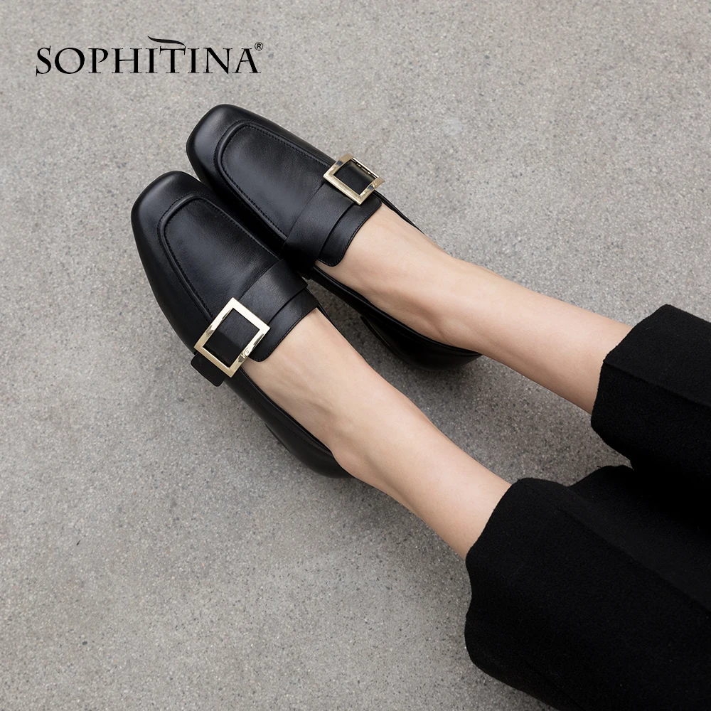 SOPHITINA/Новинки 2019г.Повседневные лоферы для женщин. Женская обувь из натуральной