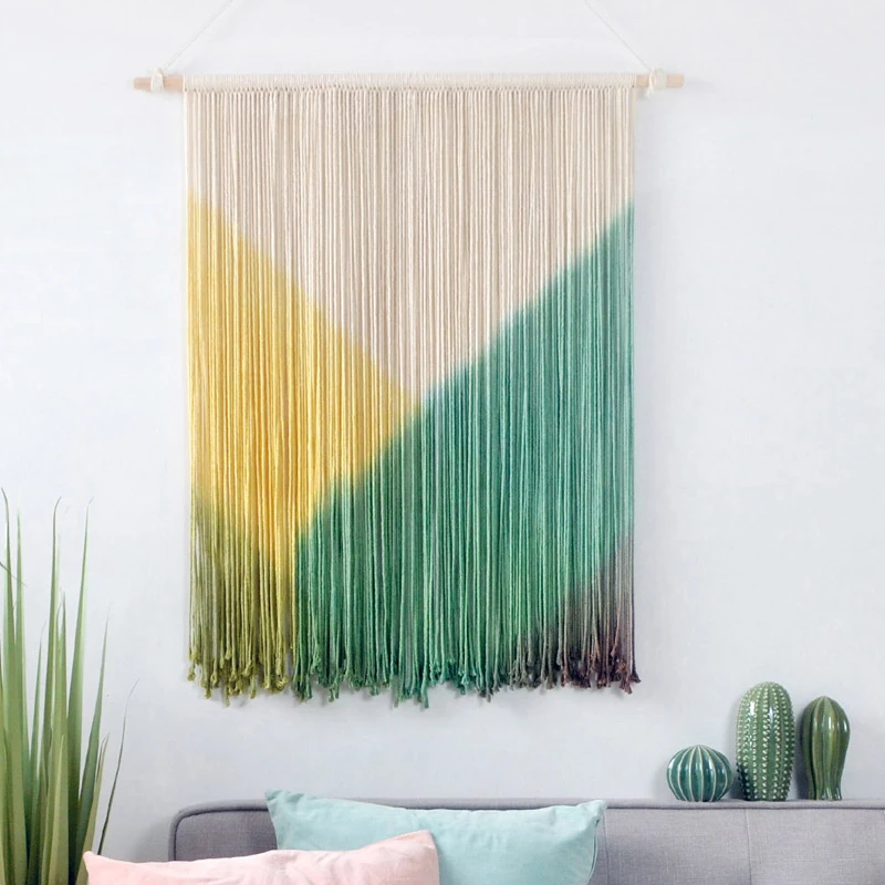 

Bohemian hand woven wall hanging tassel tapestry ins Nordic original art hotel home decor