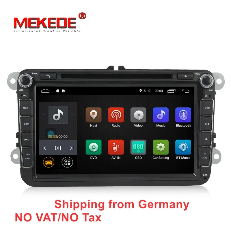 Cheap MEKEDE Quad Core Android 7.1 car dvd player 2Din For Skoda POLO PASSAT B6 CC TIGUAN GOLF 5 Fabia with Wifi radio 2G RAM 4G LTE 3