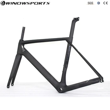 

2018 Aero Disc road bike frame matte/glossy thru axle 142*12 Disc Brake Bicycle Aero Road bike Frameset