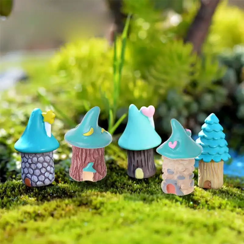 2019 New 1pc Resin House Fairy Garden Miniatures Micro Cottage