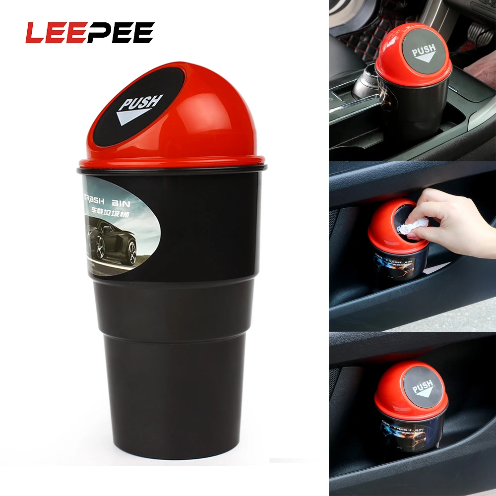 

LEEPEE Mini Car Ashtray Trash Rubbish Bin Can Garbage Dust Case Storage Holder Office Home Auto Usage Ciagarette Cigar Ash Tray
