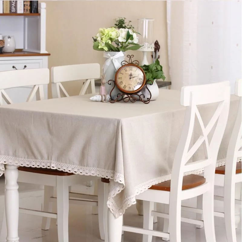 Plain natural qualities of cotton tablecloth tables universal dust