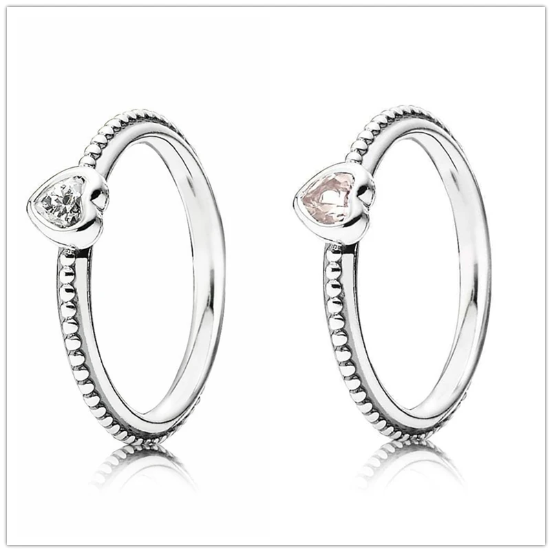 

SHINETUNG 1:1 S925 Sterling Silver Sweet Heart-Shaped Personality Ring Fit Festive Fashion Jewelry