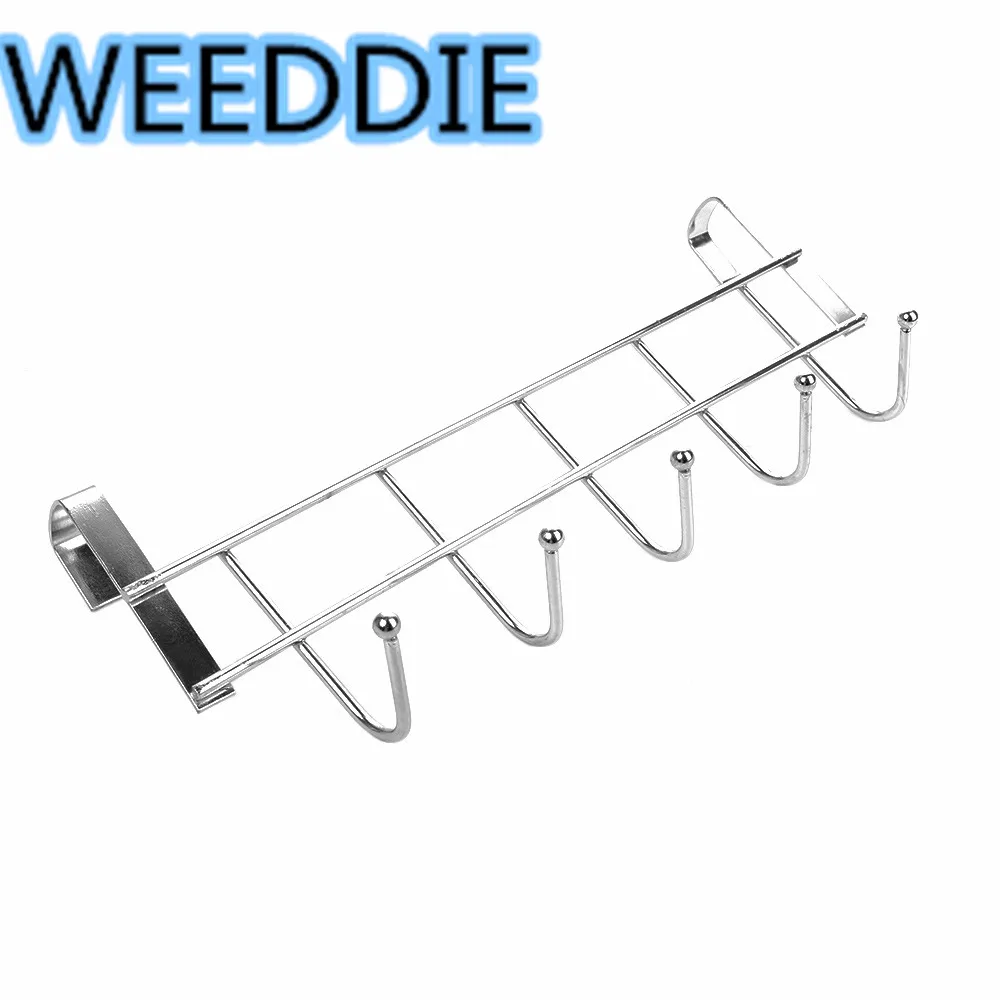 

Hot Sale 5Hook Door Rack Bathroom Kitchen wall Stainless Steel Clothes hook Hanger Holder