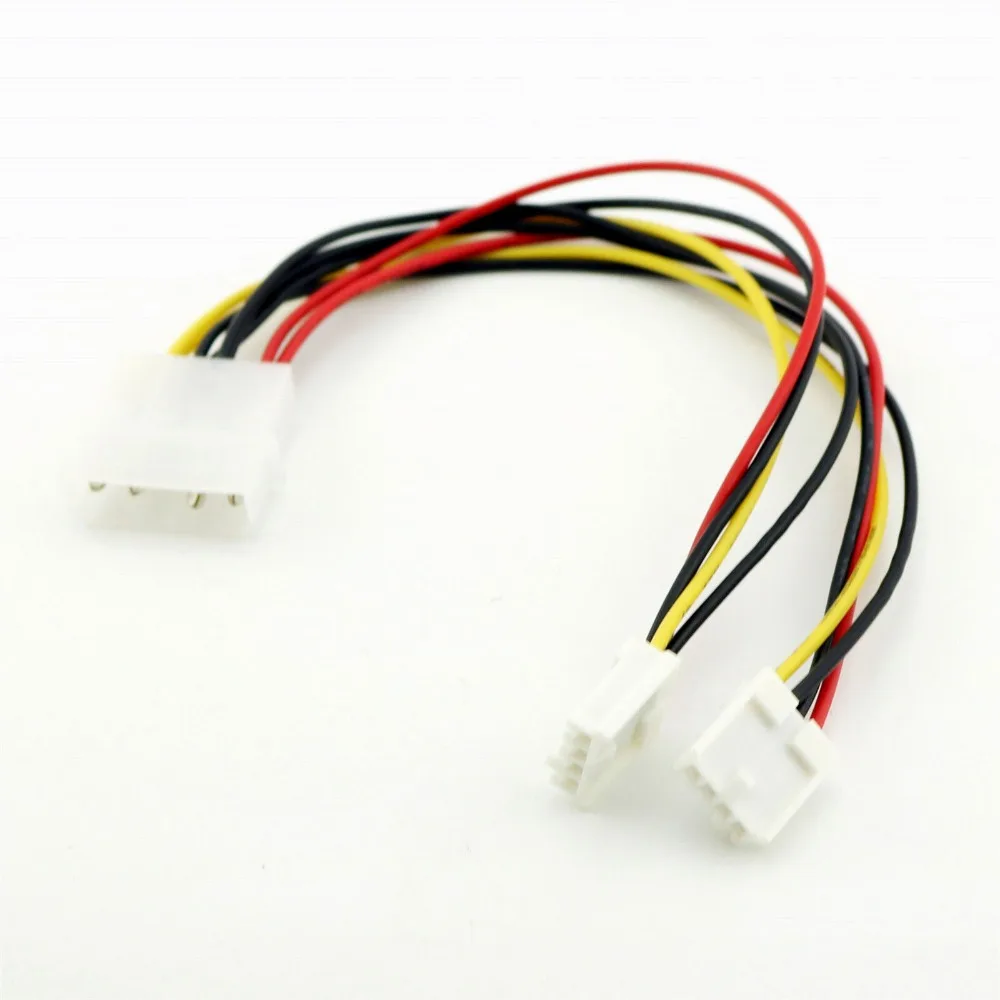 

1pc 4 Pin Molex to Dual 4 Pin Floppy PC Power Y Splitter Adapter Connector Cable for Floppy Drive FDD 20cm