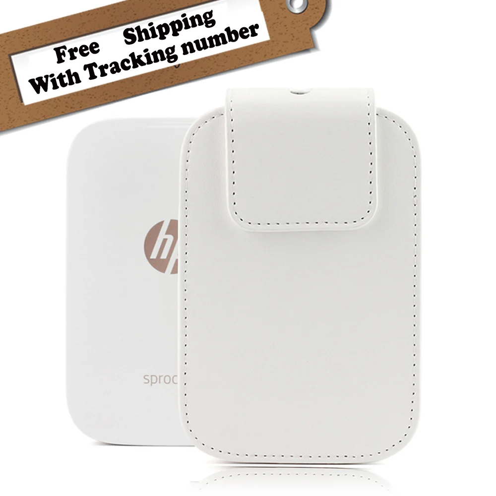 

For HP Sprocket ZINK Photo Printer Protective Pu Leather Case Bag Caiul Carrying Case Cover Pouch White Color