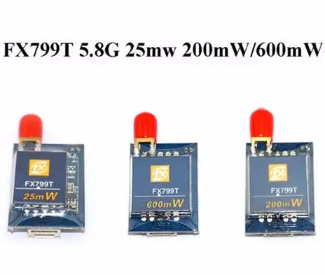 

FX799T Mini AV Transmitter 600mW 25mW 200mW 5.8GHz FPV 40CH Compatible with IRC Vortex FS Dominator QAV250