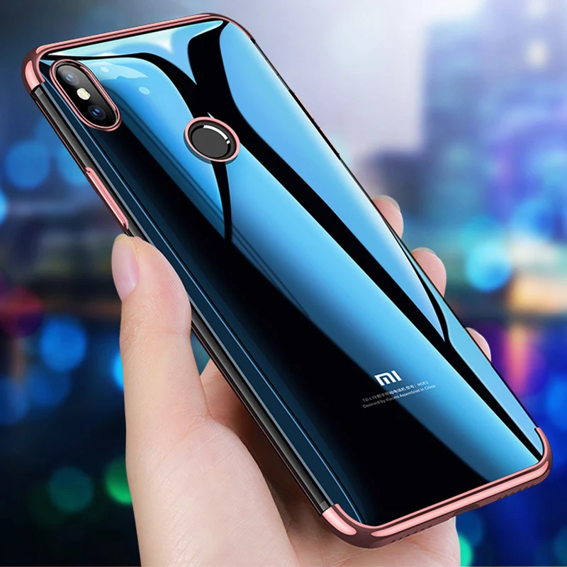 Ультратонкий Мягкий ТПУ чехол для Xiaomi Mi 9 SE Honor 8 Lite A1 A2 RedMi S2 Note 7 Pro 5 Plus 6A 5A премьер Глобальный силиконовый чехол с металлическим эффектом