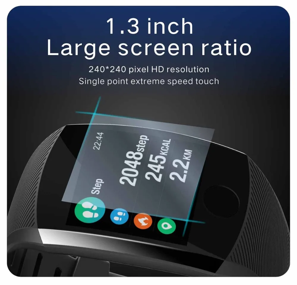 Q11 Smart bracelet 1.3Color screen male female smartwatch blood pressure heart rate monitor Whatsapp exercise