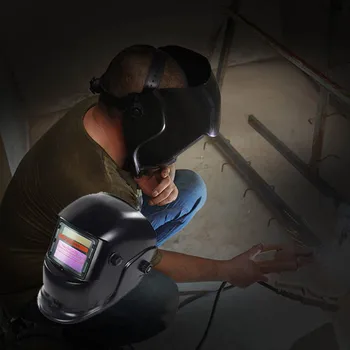 

Welding Mask Solar Powered Automatic Adjustable Range 4/9-13 Welding Mask Lightweight and Durable Argon Arc Welding Helmet JY