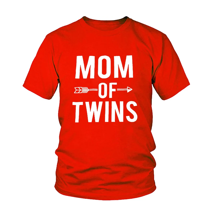 2018 женская футболка с надписью MOM OF TWINS летние модные хлопковые топы Повседневная