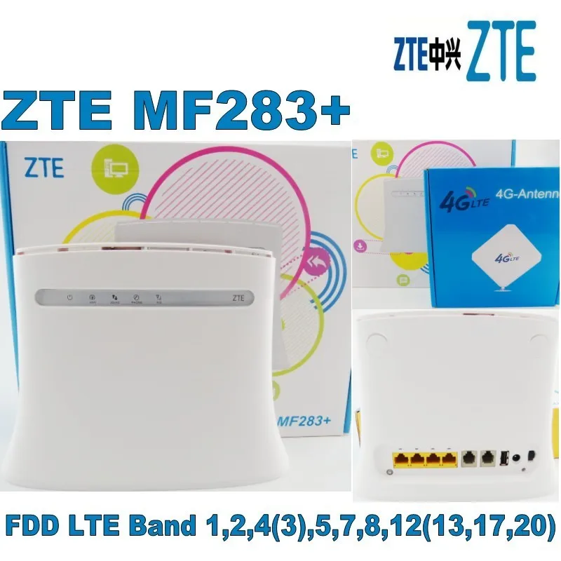 Беспроводной шлюз ZTE MF283 + 4G LTE Внешняя антенна с двумя разъемами SMA|zte mf283|lte 4glte gateway |