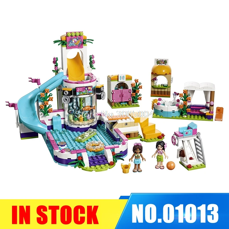 

Lepin 01013 New Girls Series The Heartlake Summer Pool Set 41313 Educational Building Kit Blocks Bricks Compatible DIY Toys Gift