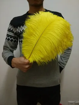 

50 pc quality yellow ostrich feathers, 14-16 inches / 35-40 cm, DIY wedding decorations
