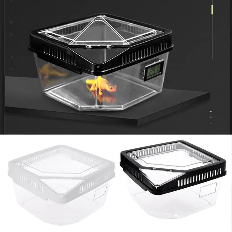 

Plastic Container Reptile Feeding Box Spider Scorpion Insect Terrarium Breeding Box reptile accessories supplies