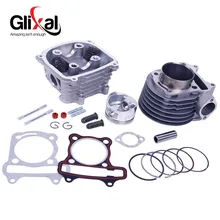 Glixal GY6 160cc высокопроизводительный 58,5 мм самокат, Ремонтный комплект двигателя с большим отверстием, комплект цилиндров, головка цилиндра в сборе, мопед, Скутер ATV