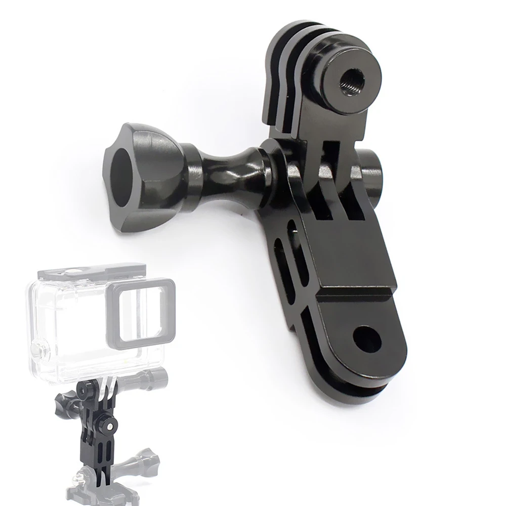 Three Way Pivot Arm Mount Adapter Aluminum Alloy For Gopro HD Hero 3 2