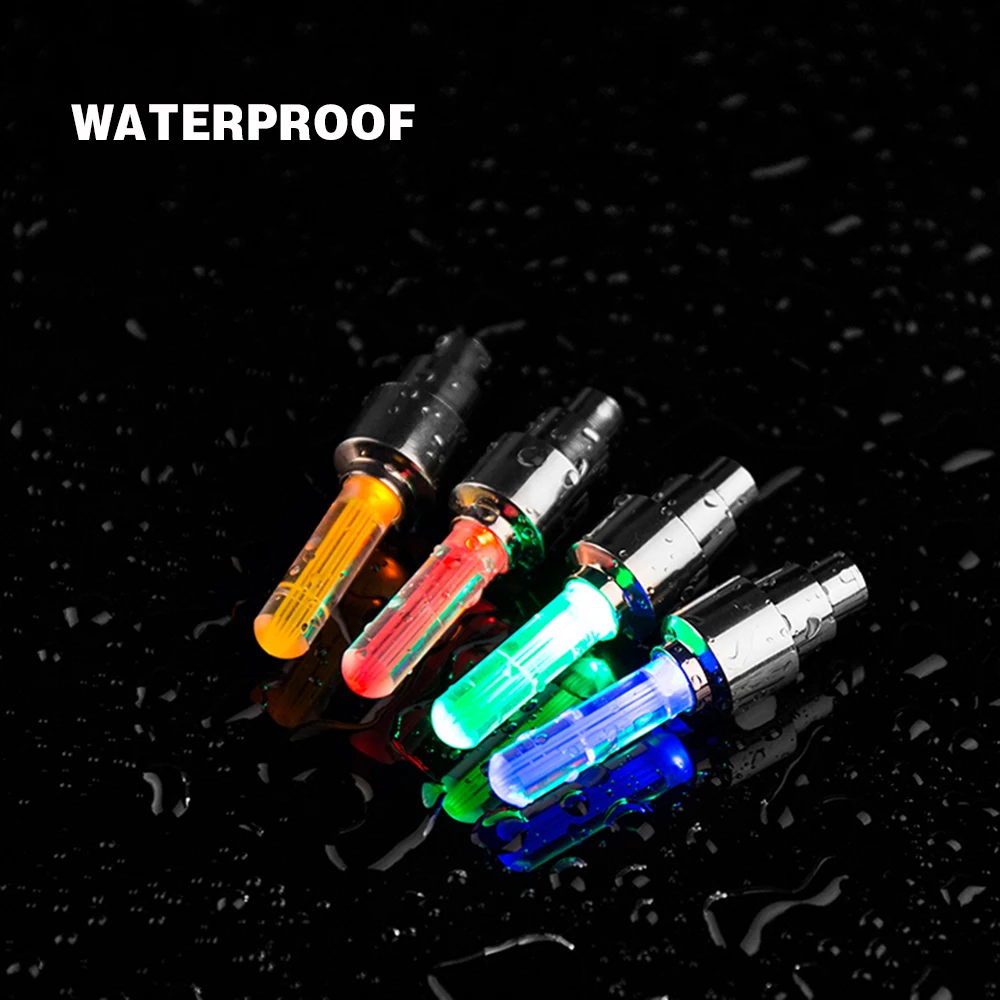 Perfect Waterproof LED Bicycle Light Tire Valve Bike Light Riding Sport Spoke Safety Warning Light Outdoor Wheel Light bike Accessories 3