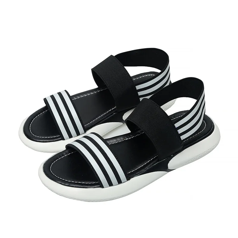 

Spring Summer 2019 New Women's Shoes Sandals Casual Round-headed Beach Shoes With Portable Anti-skid Strips Students shoes