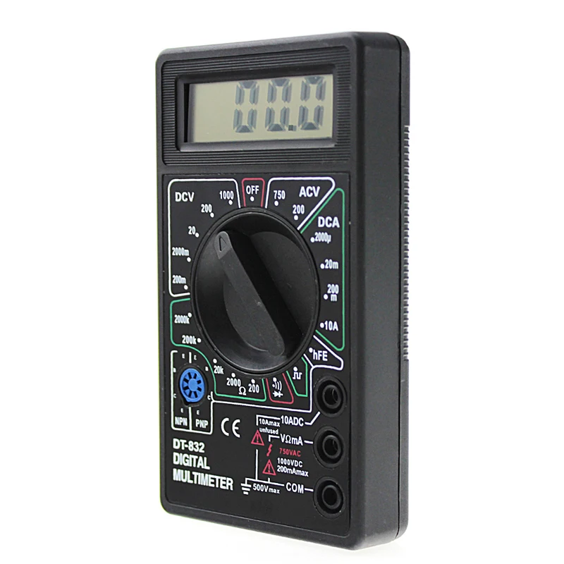 

Professional DT832 Digital Multimeter LCD DC AC Voltmeter Ammeter Ohm Tester