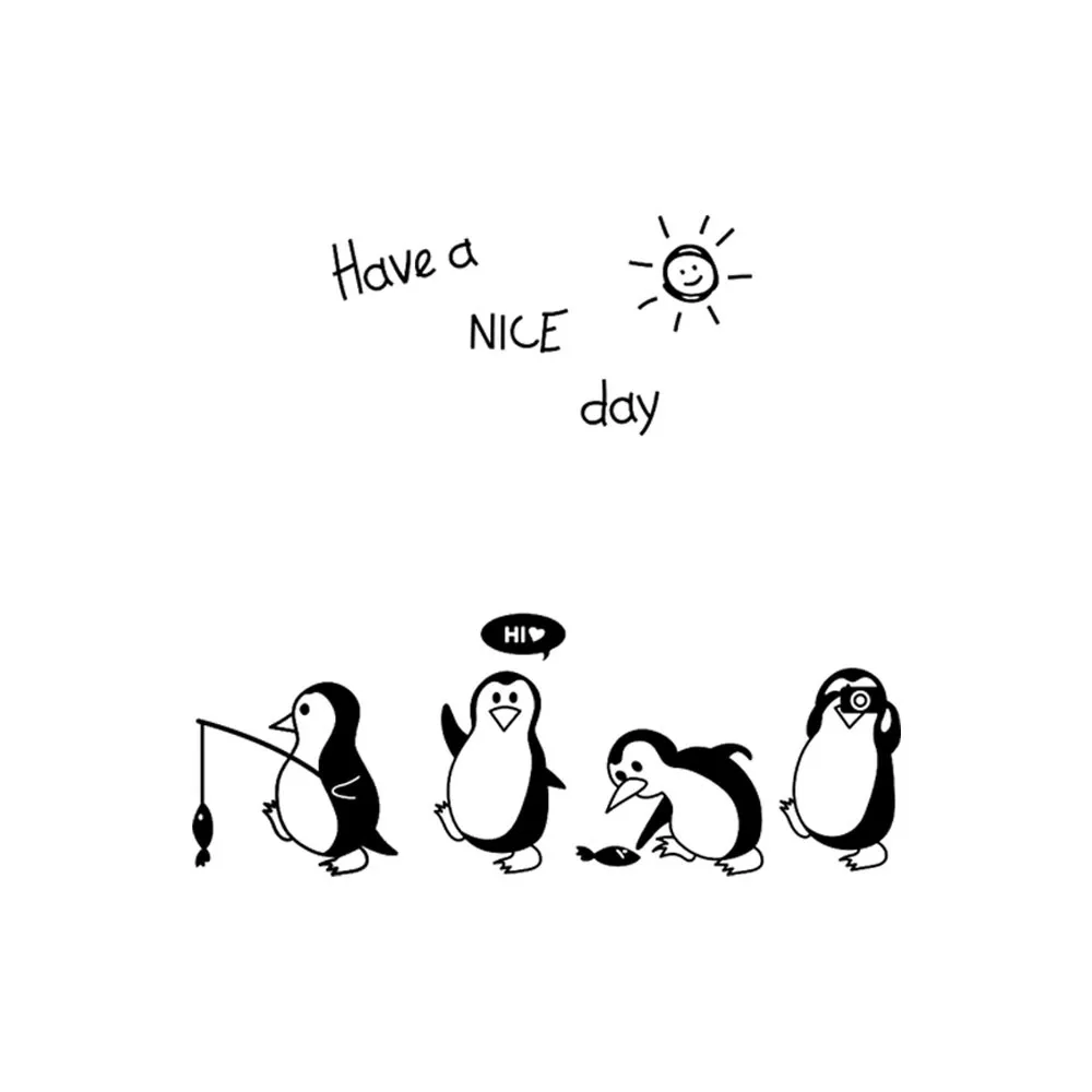 

magnesy ozdobne Havea Nice Day mary poppins Cute Penguin Sticker Fridge Kitchen Fridge Art calamite frigorifero Fridge Sticker