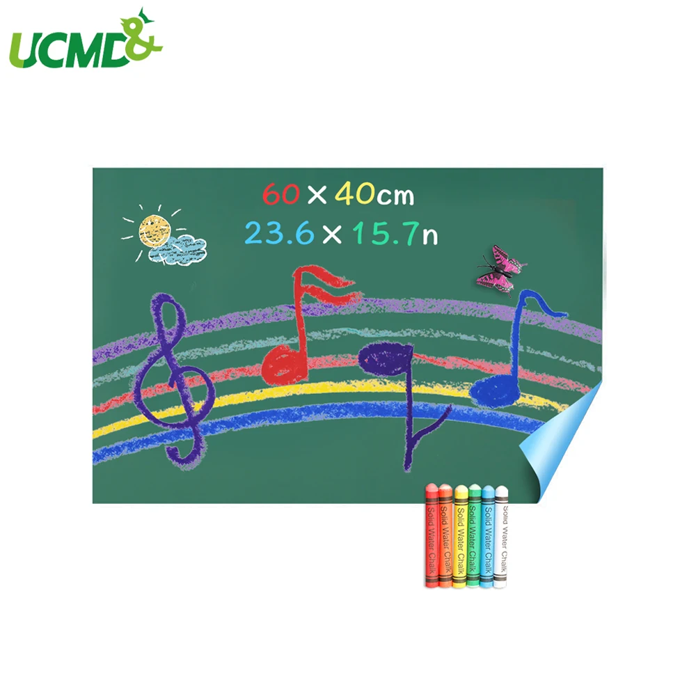 60x40cm Self adhesive Green Board Sticker Erasable School Learning Drawing Blackboard Office Bulletin Message Chalk Board