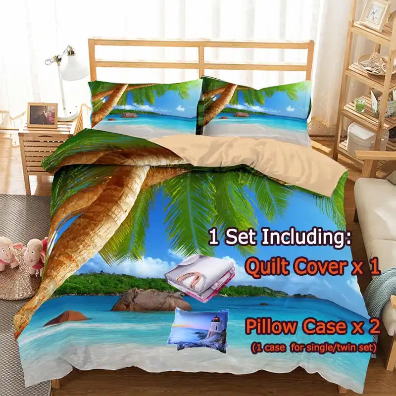 Cartoon Nautical Map Pirate Ship Bedding Duvet Cover Set